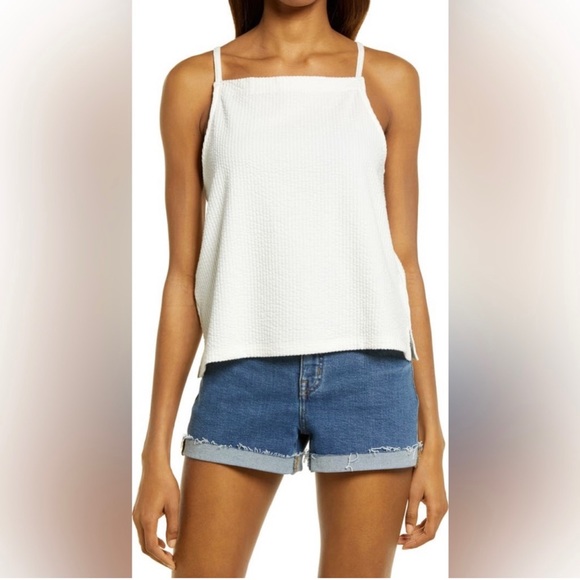 Madewell Lavender Textured Square Tank S - Picture 4 of 4